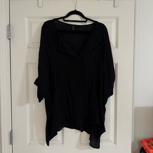 SHEIN Black 3/4 Sleeve Blouse
